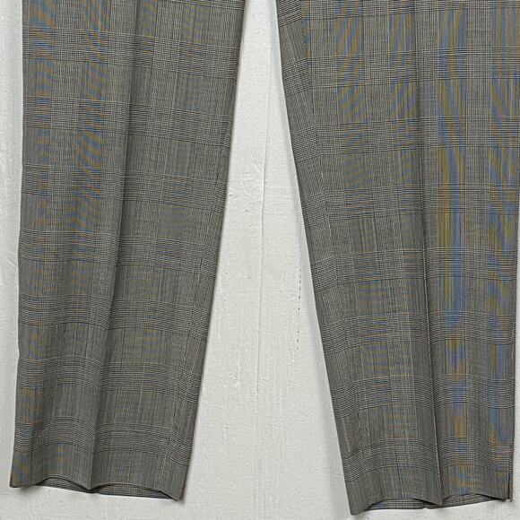 St. John Houndstooth Plaid Slim Leg Side Zip Ankle Pants Size 4 - Picture 5 of 8